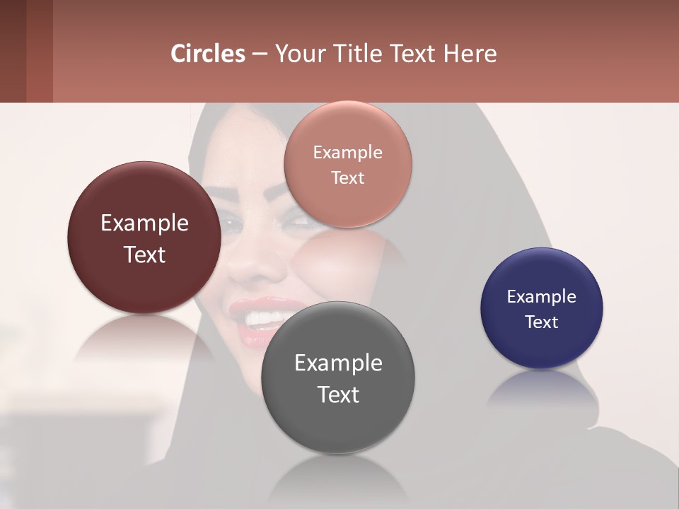 Woman In Black PowerPoint Template