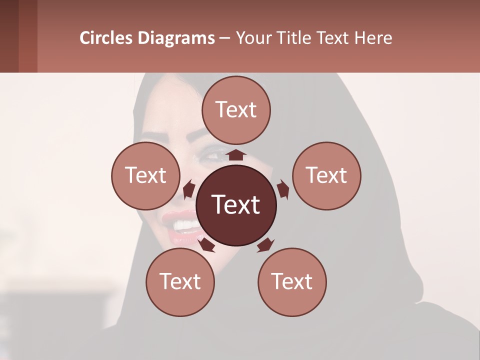 Woman In Black PowerPoint Template