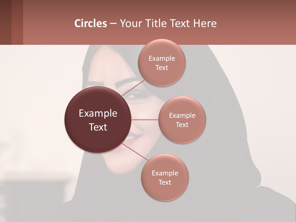 Woman In Black PowerPoint Template