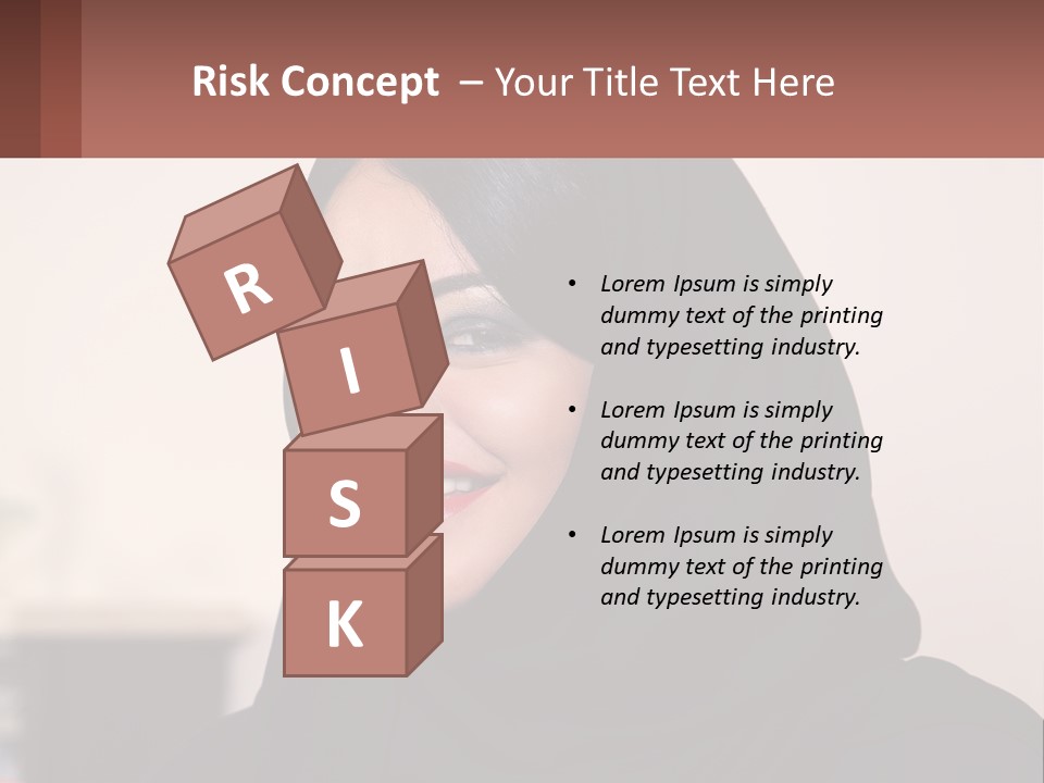 Woman In Black PowerPoint Template