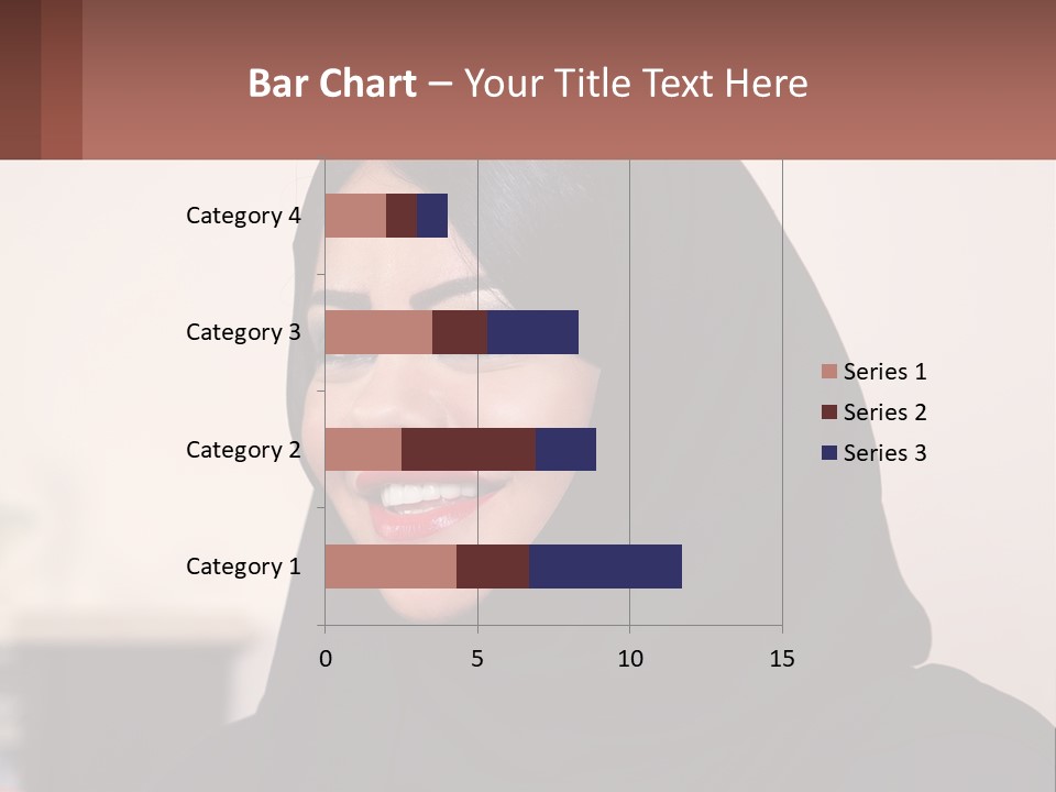 Woman In Black PowerPoint Template