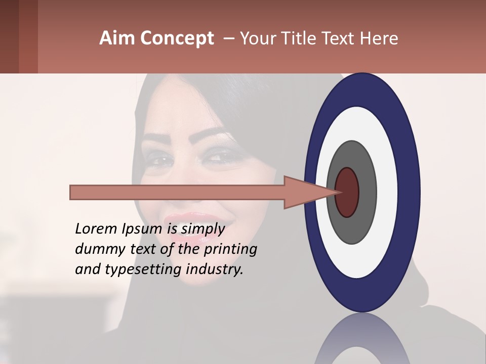 Woman In Black PowerPoint Template