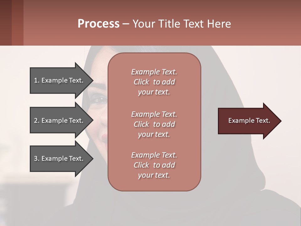 Woman In Black PowerPoint Template