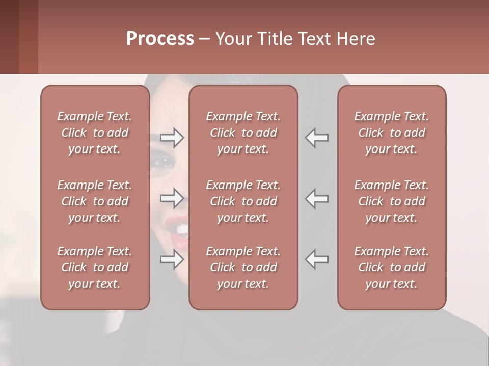 Woman In Black PowerPoint Template