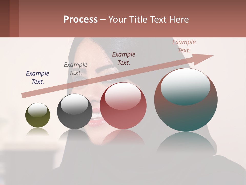 Woman In Black PowerPoint Template