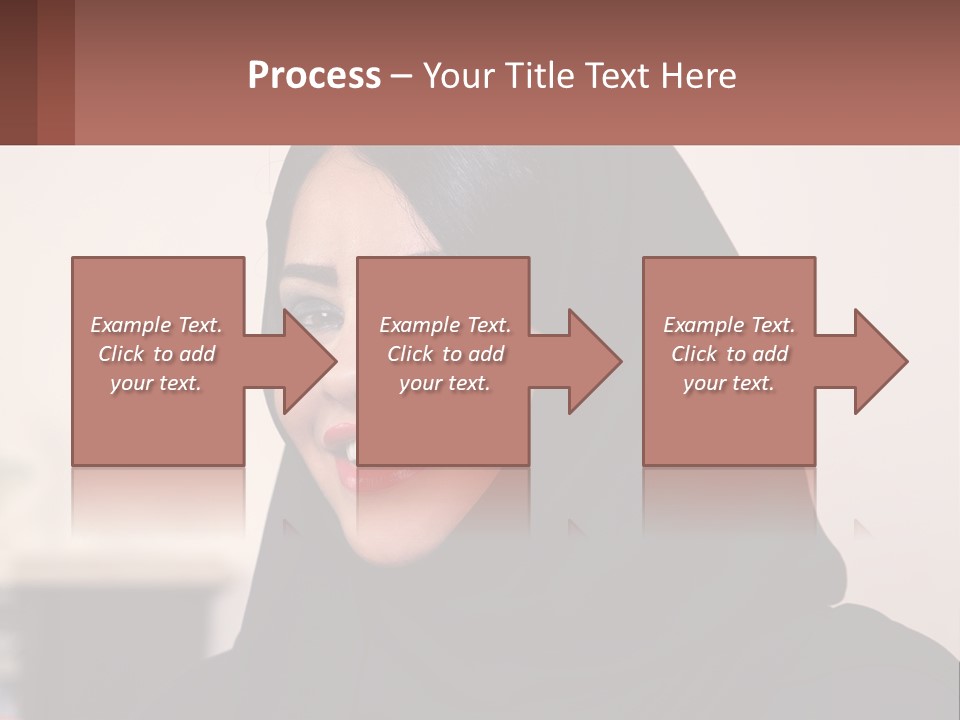 Woman In Black PowerPoint Template
