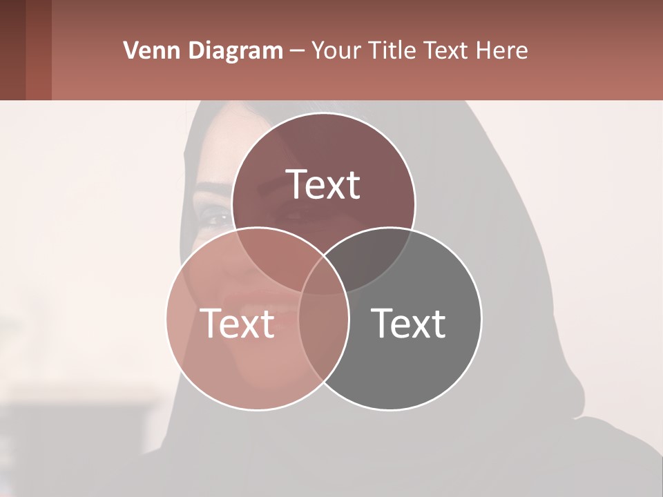 Woman In Black PowerPoint Template