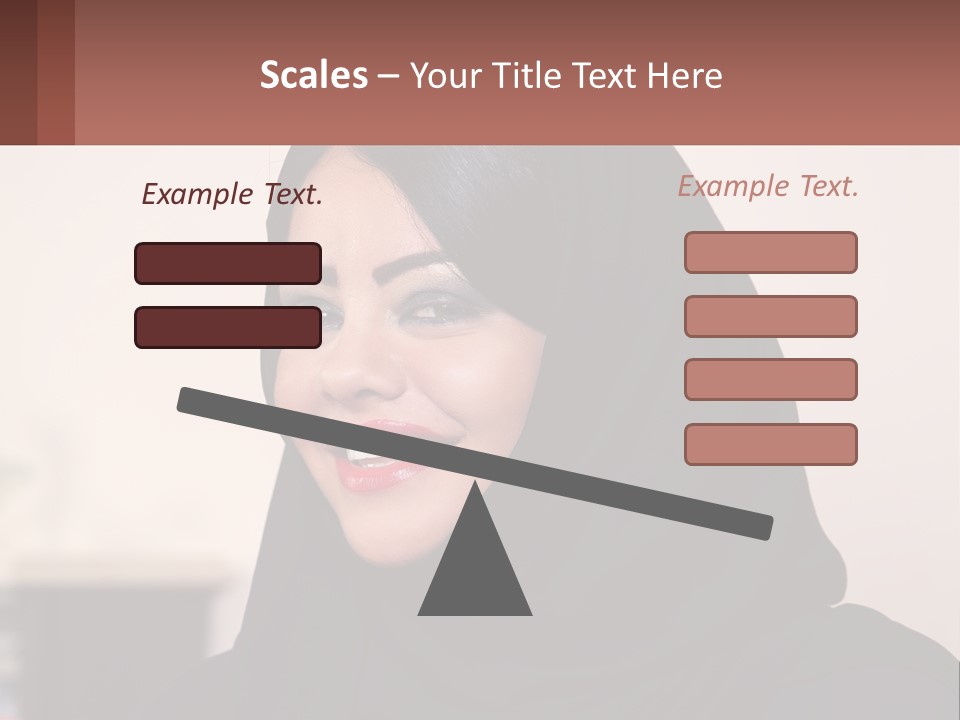 Woman In Black PowerPoint Template