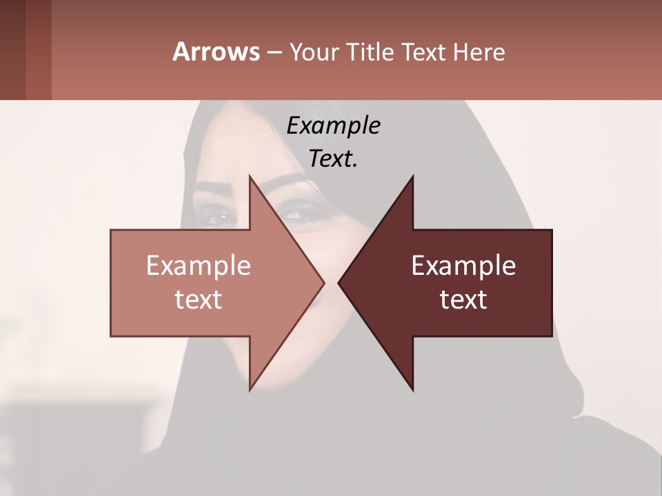 Woman In Black PowerPoint Template