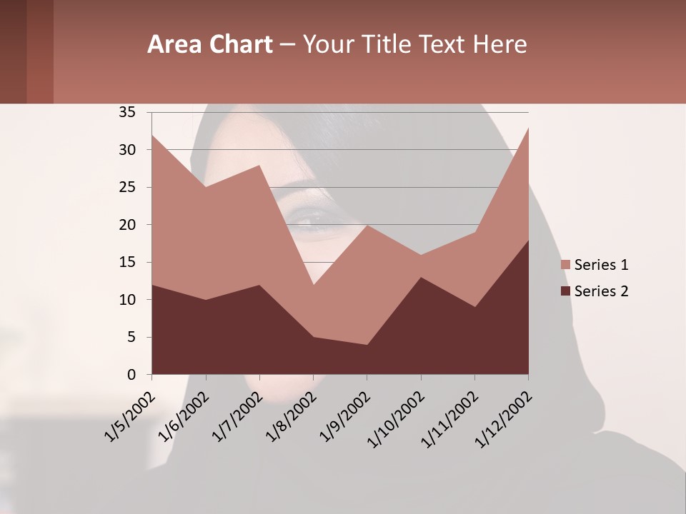 Woman In Black PowerPoint Template