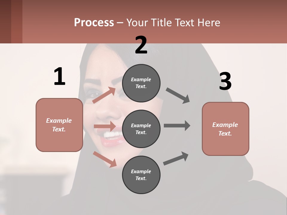 Woman In Black PowerPoint Template