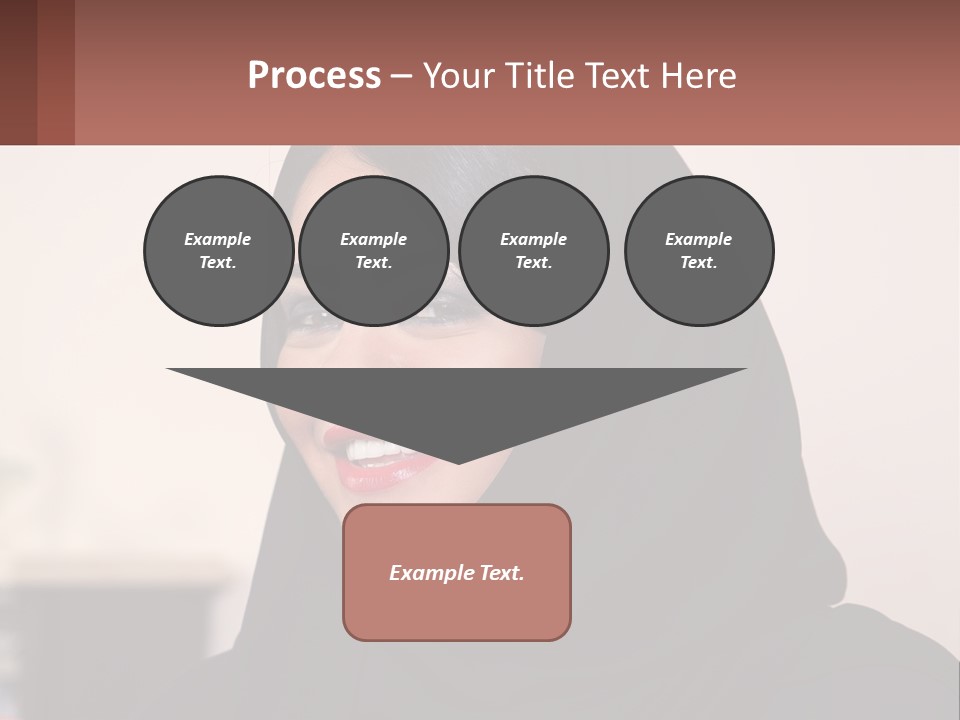 Woman In Black PowerPoint Template