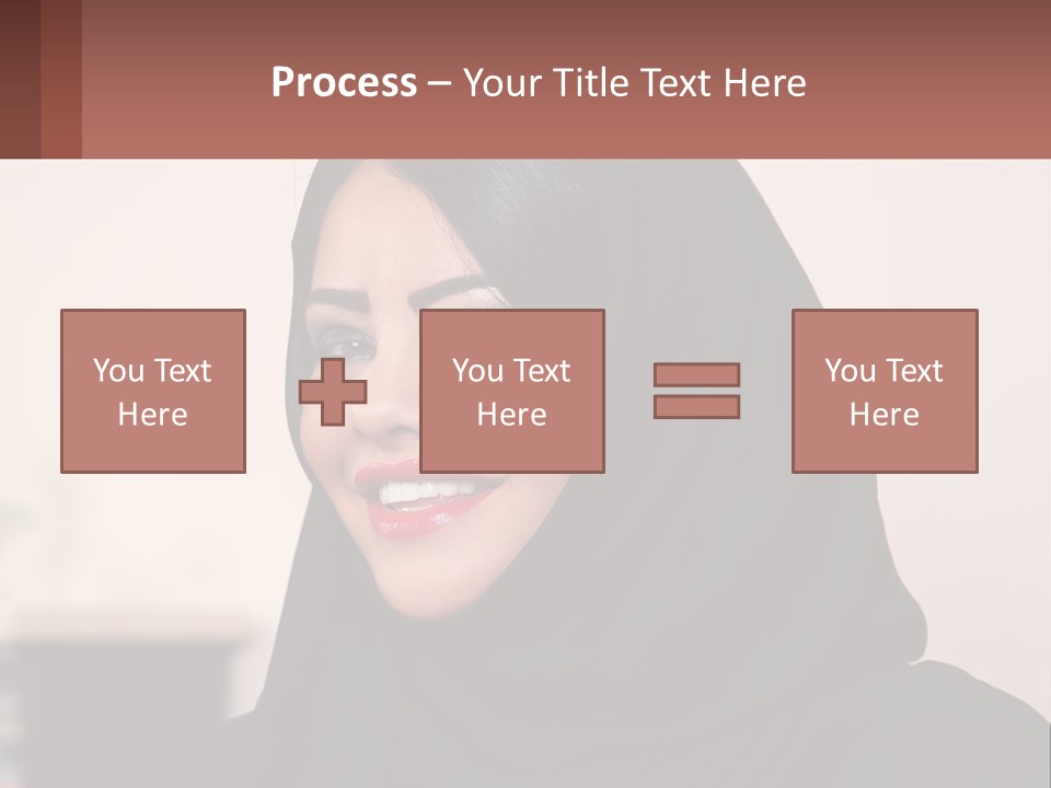 Woman In Black PowerPoint Template