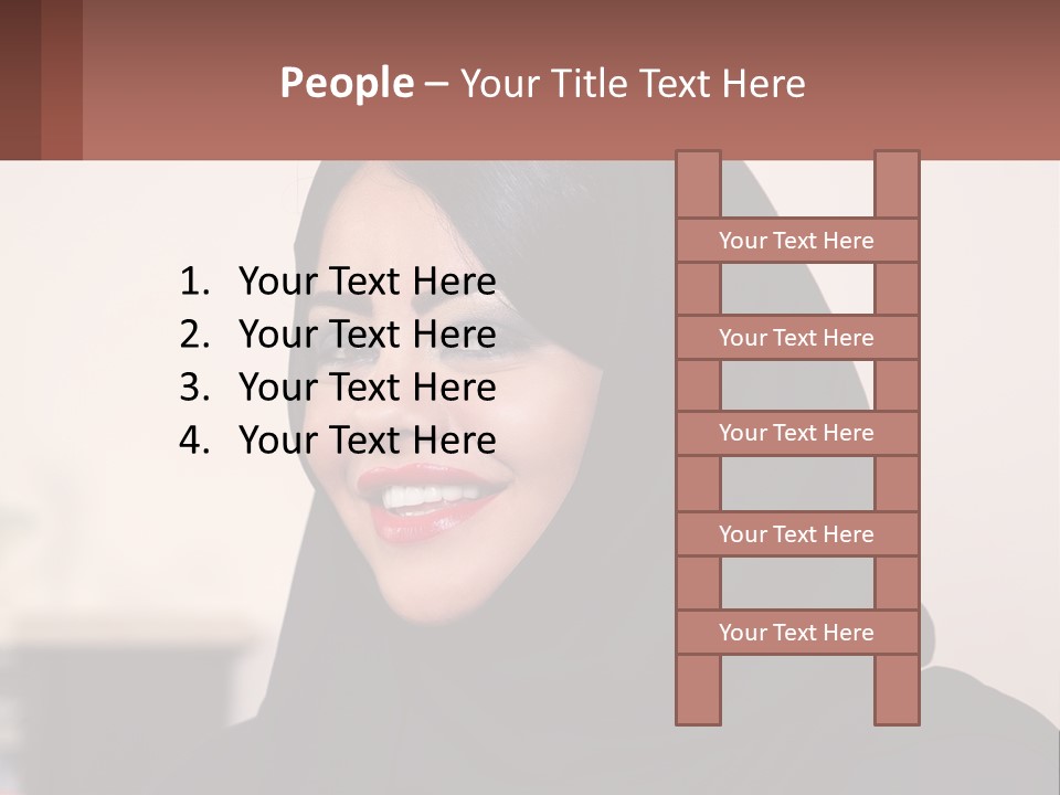 Woman In Black PowerPoint Template