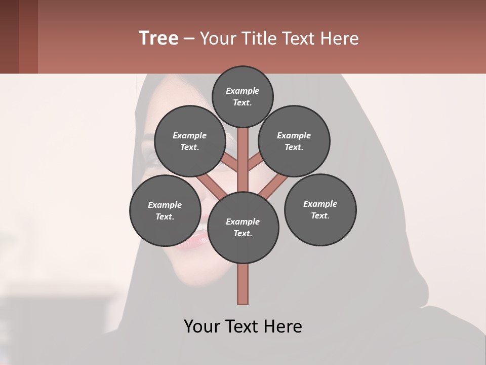 Woman In Black PowerPoint Template