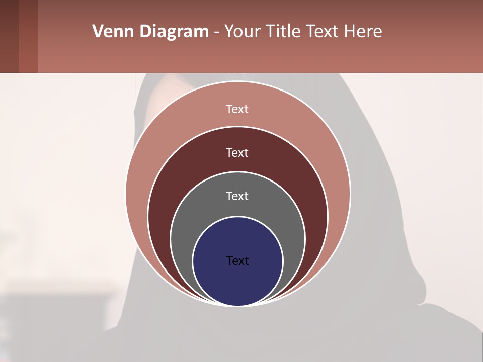 Woman In Black PowerPoint Template