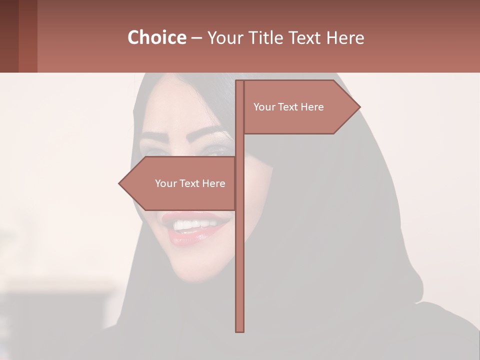 Woman In Black PowerPoint Template