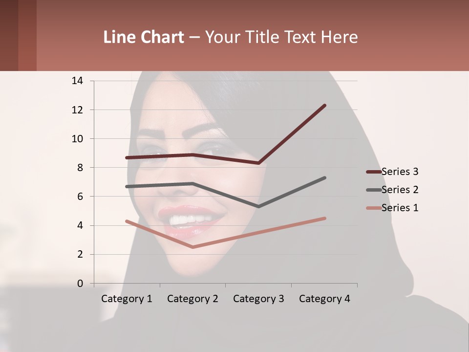 Woman In Black PowerPoint Template