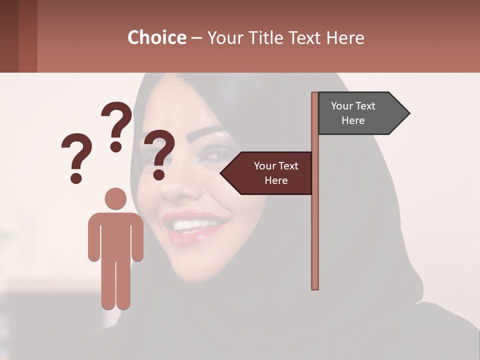 Woman In Black PowerPoint Template