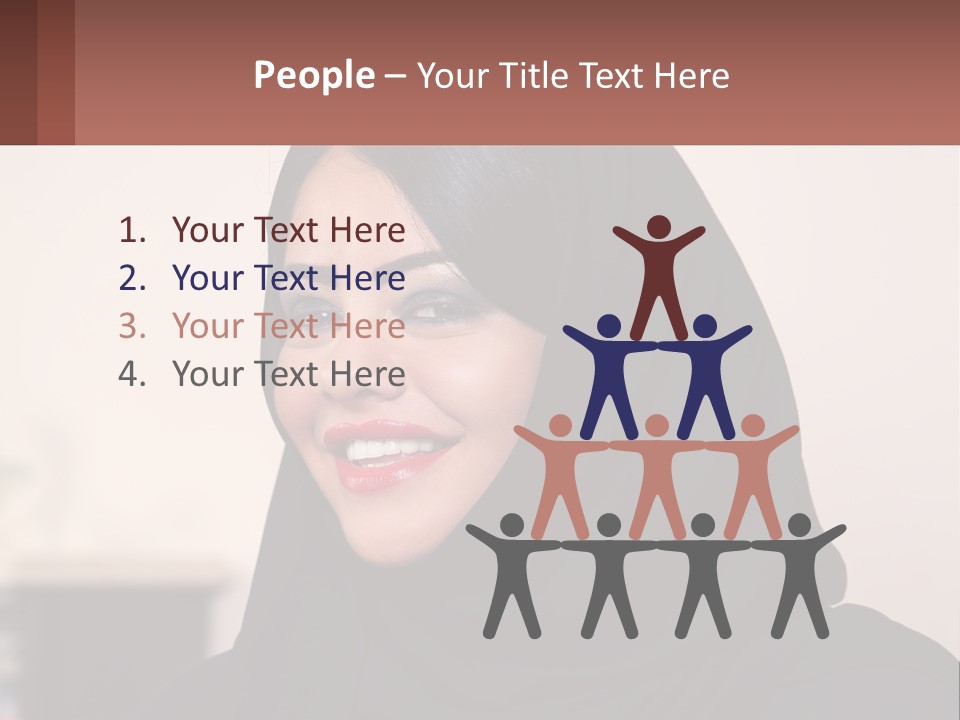 Woman In Black PowerPoint Template