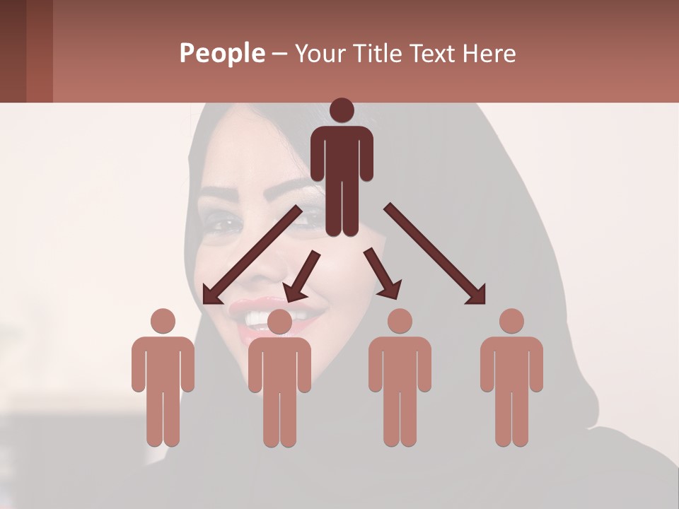 Woman In Black PowerPoint Template