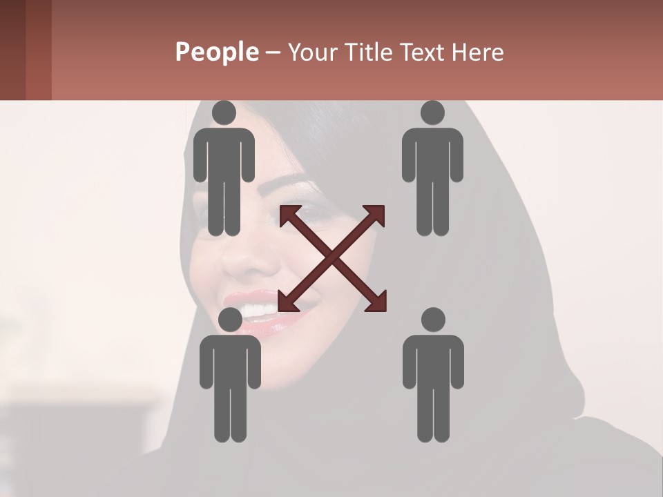 Woman In Black PowerPoint Template