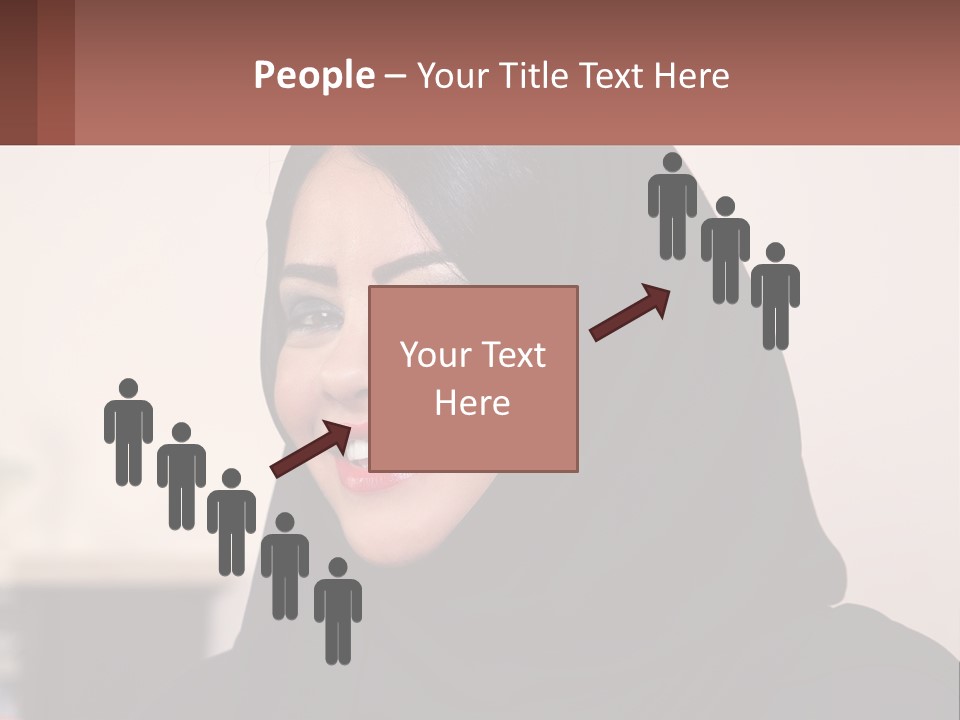 Woman In Black PowerPoint Template