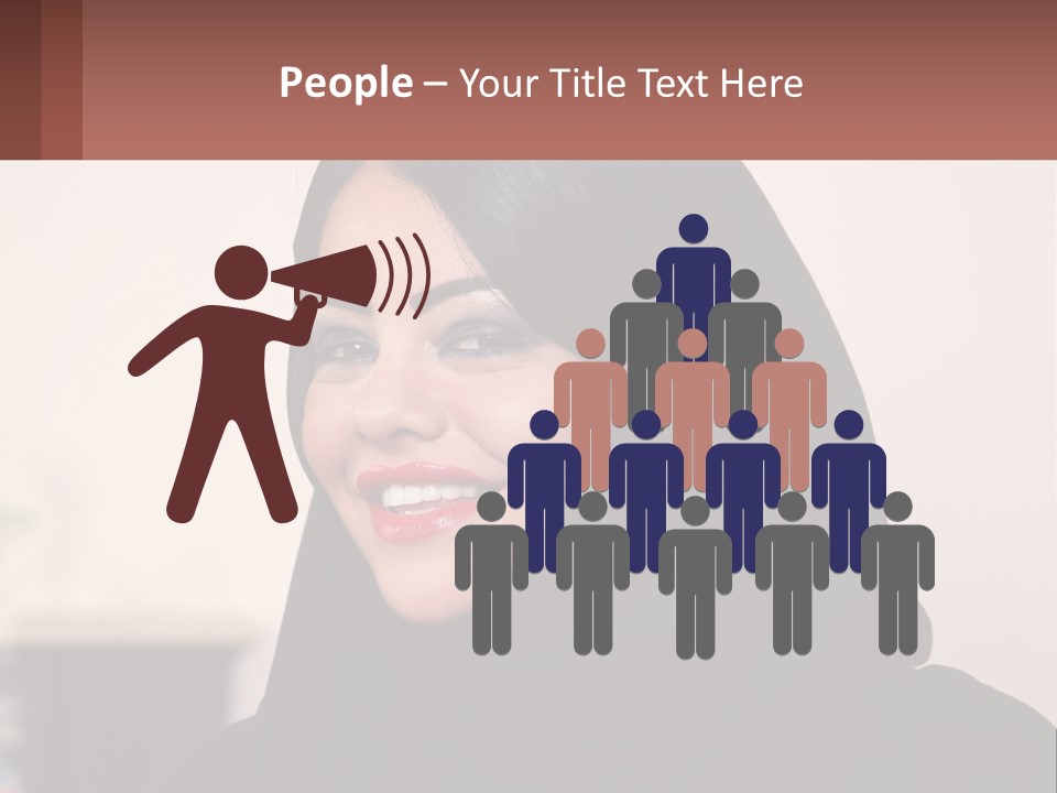 Woman In Black PowerPoint Template