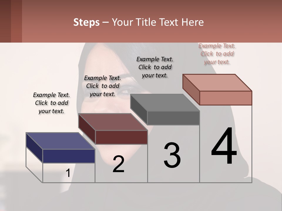 Woman In Black PowerPoint Template