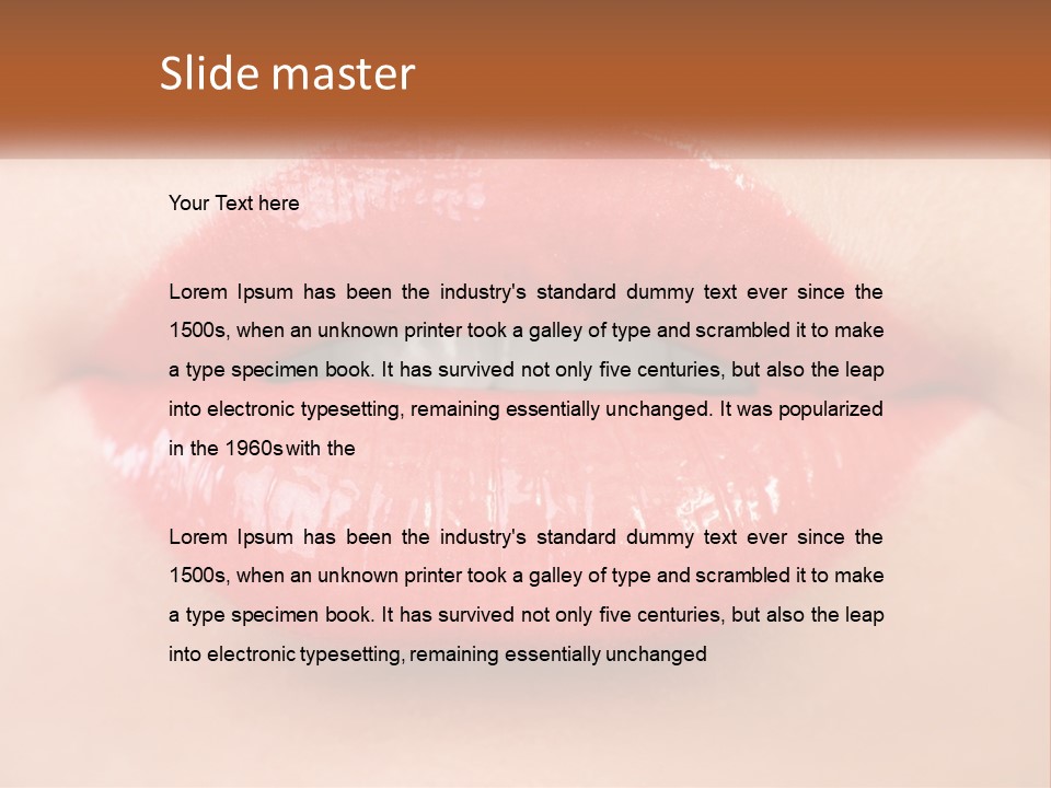 Female Lips PowerPoint Template