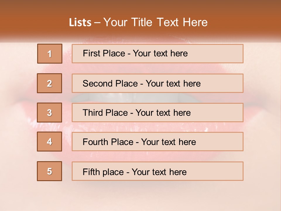 Female Lips PowerPoint Template