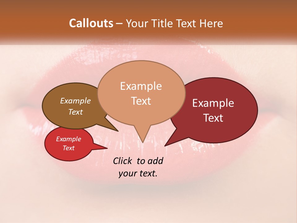 Female Lips PowerPoint Template