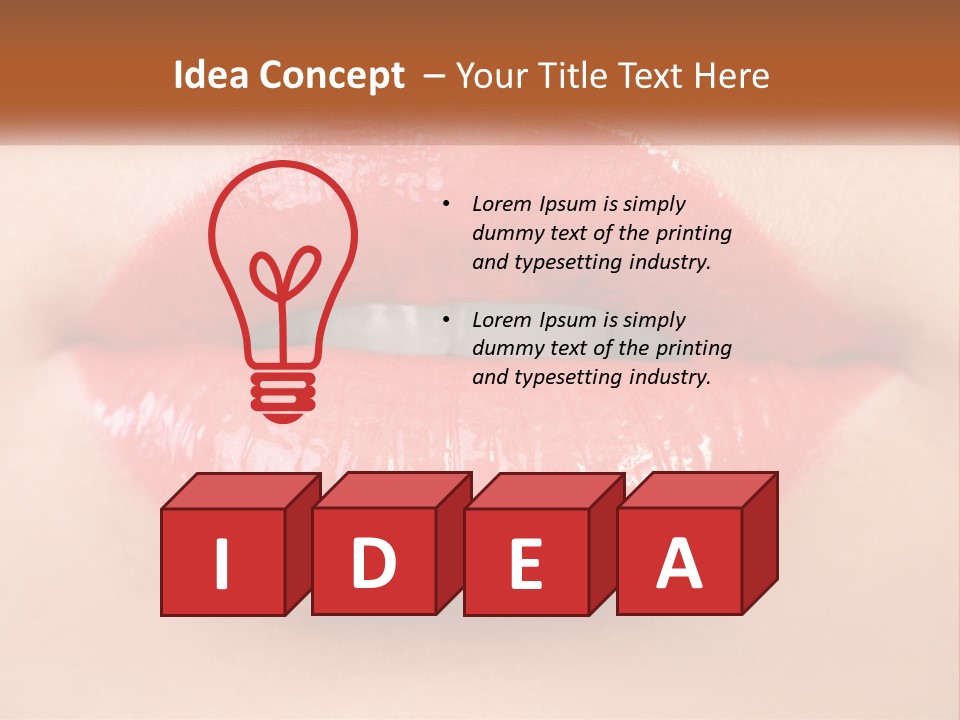 Female Lips PowerPoint Template