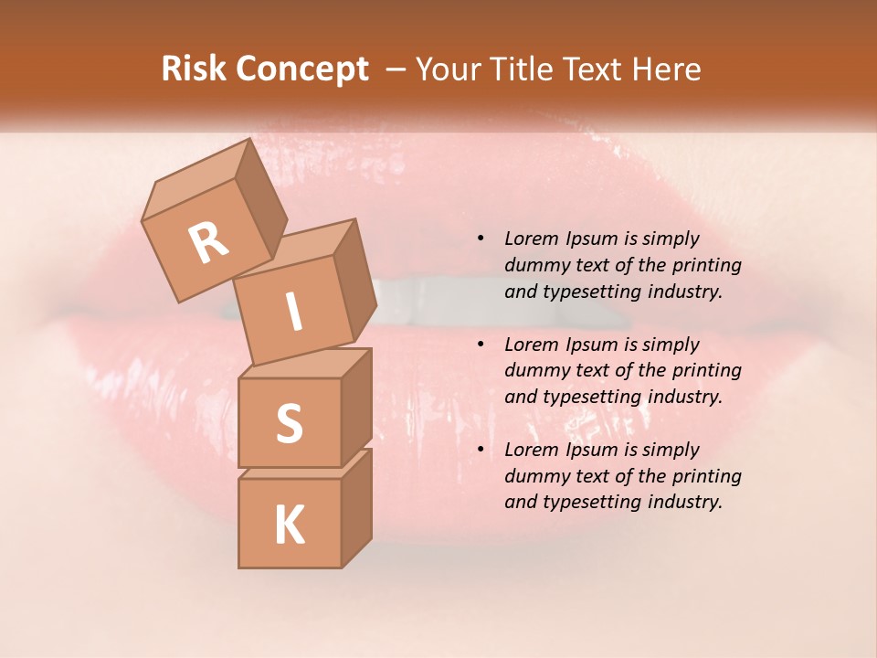 Female Lips PowerPoint Template