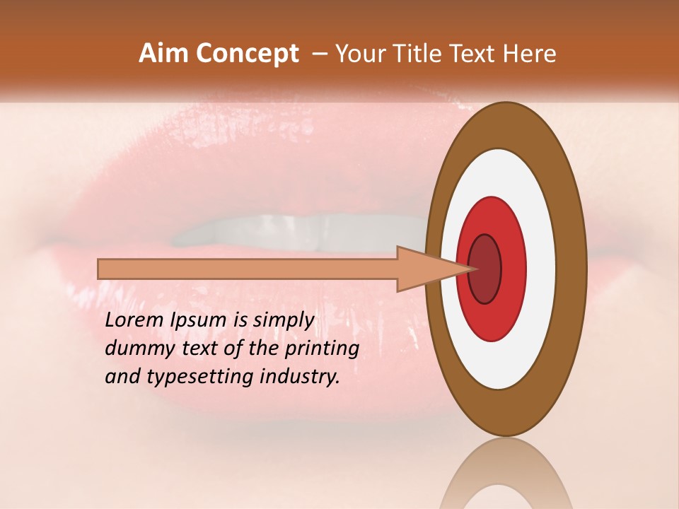 Female Lips PowerPoint Template