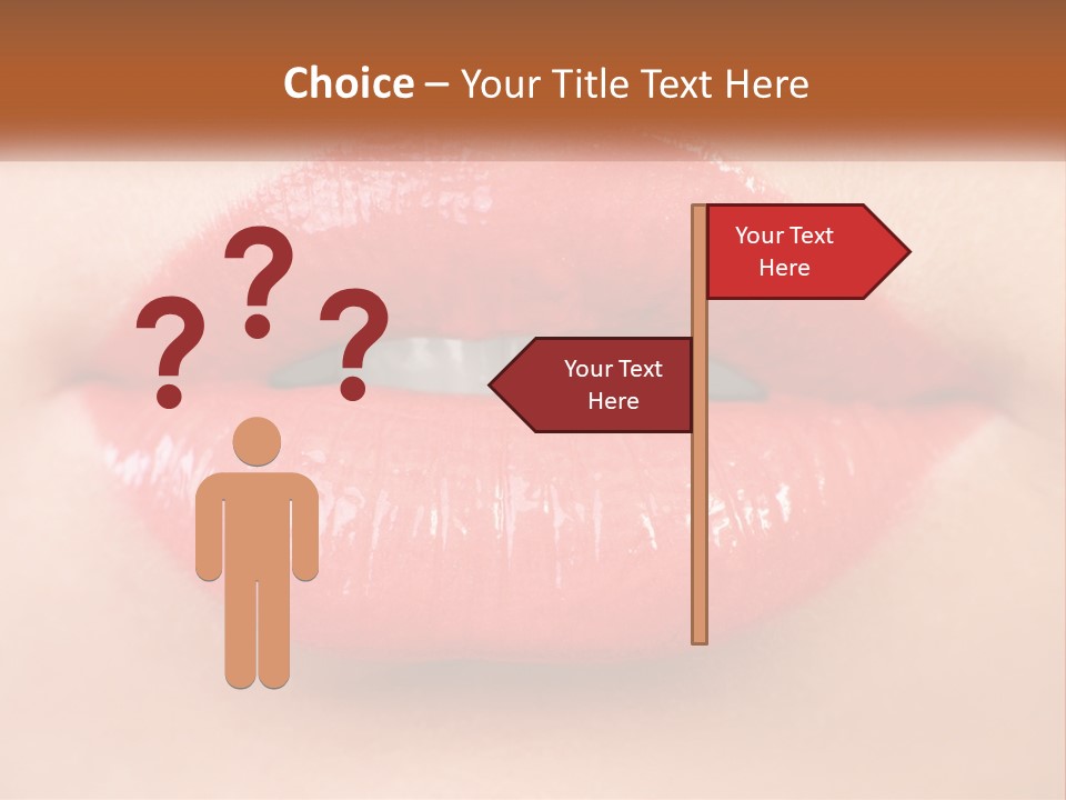 Female Lips PowerPoint Template