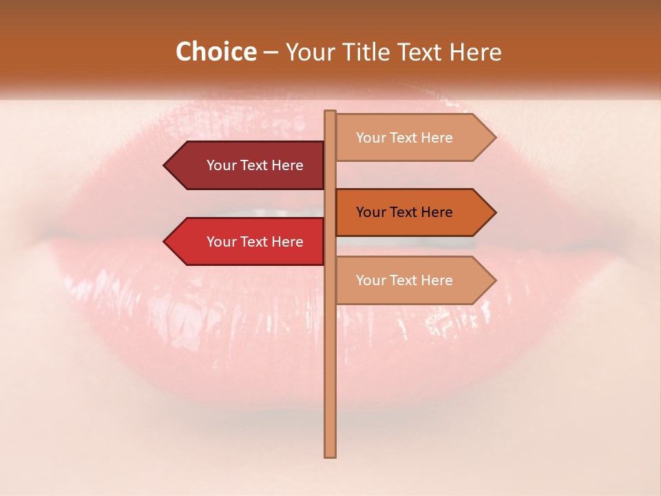 Female Lips PowerPoint Template