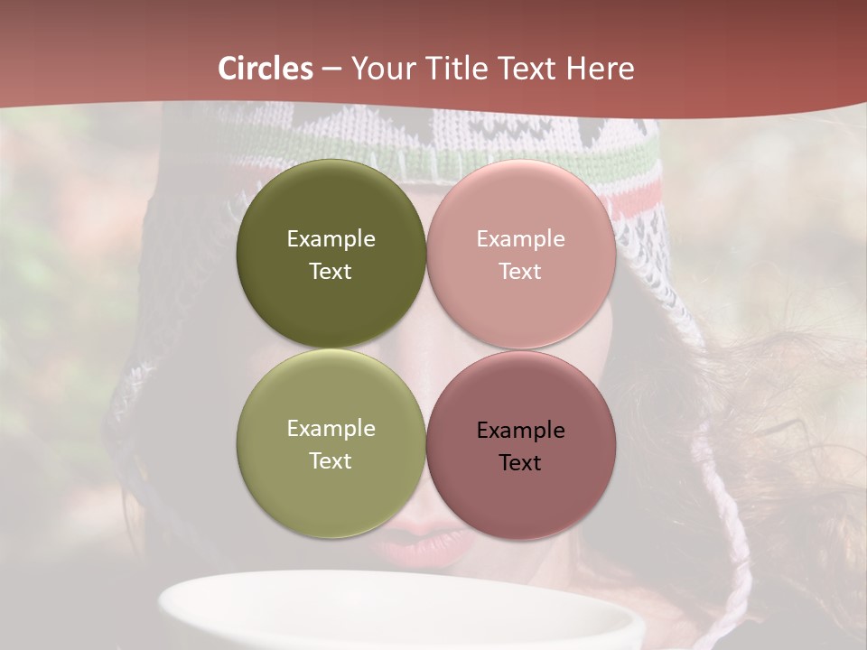 Woman Drinking Tea PowerPoint Template