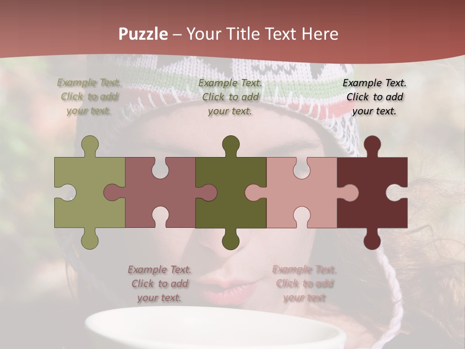 Woman Drinking Tea PowerPoint Template