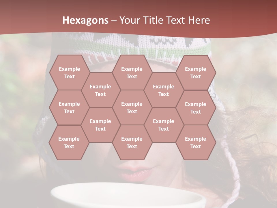 Woman Drinking Tea PowerPoint Template