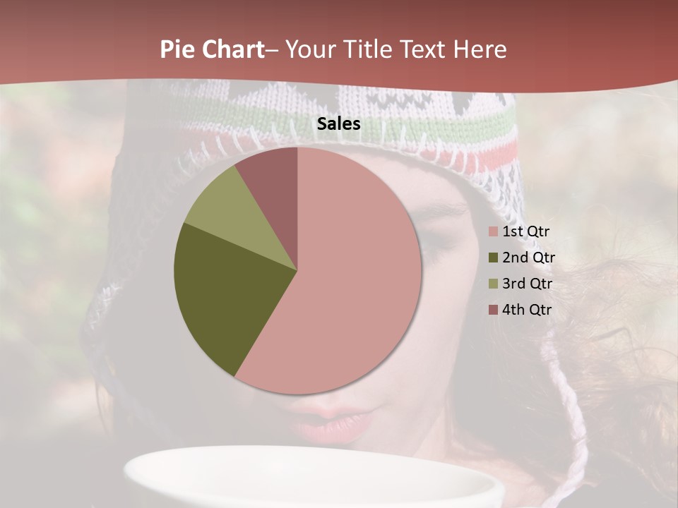 Woman Drinking Tea PowerPoint Template