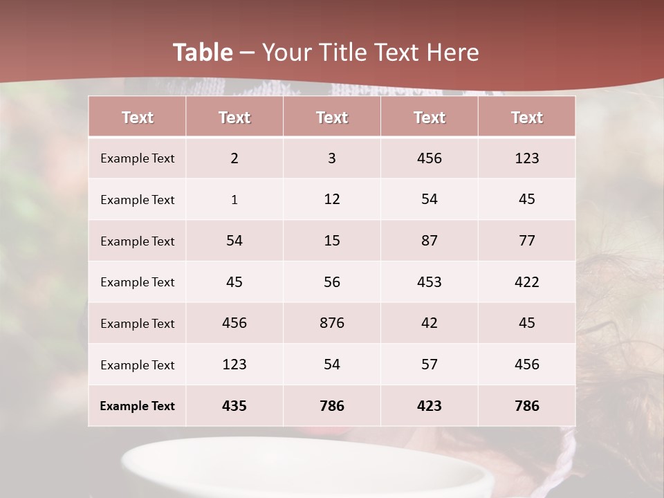 Woman Drinking Tea PowerPoint Template