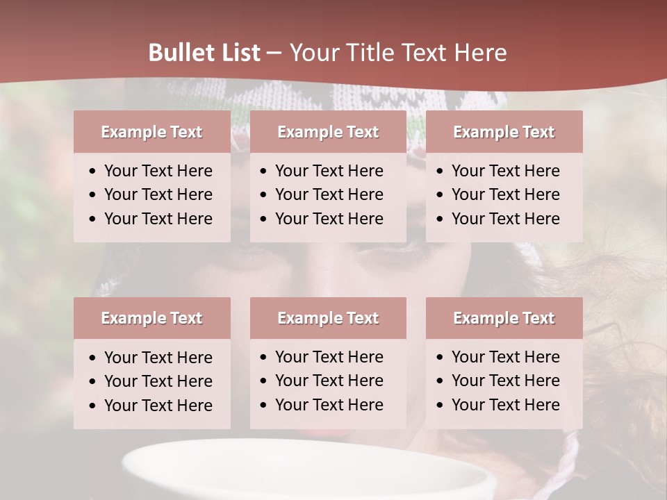 Woman Drinking Tea PowerPoint Template