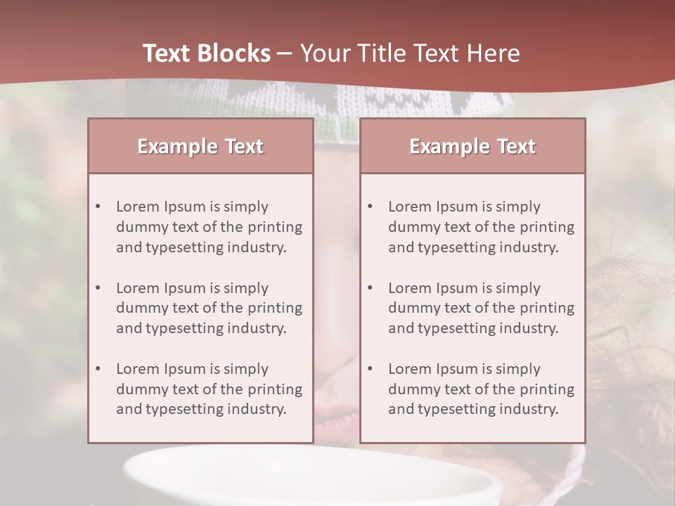 Woman Drinking Tea PowerPoint Template