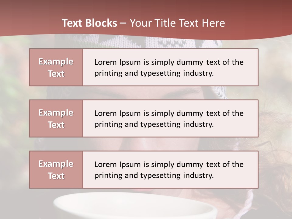 Woman Drinking Tea PowerPoint Template