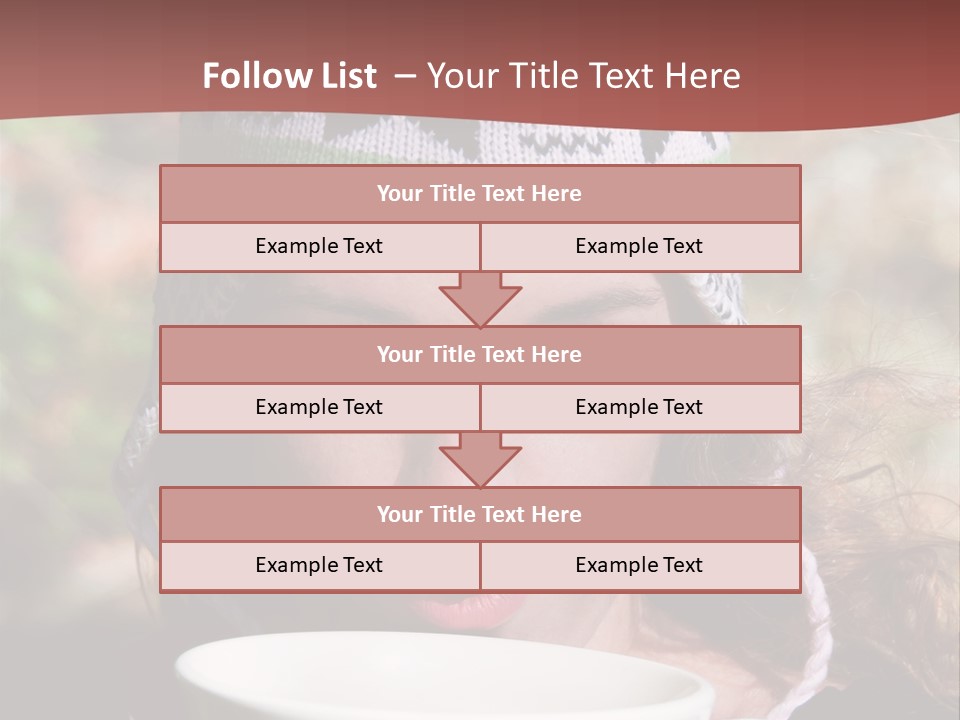 Woman Drinking Tea PowerPoint Template