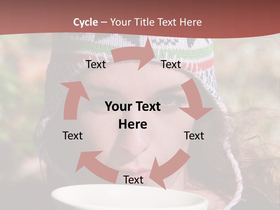 Woman Drinking Tea PowerPoint Template