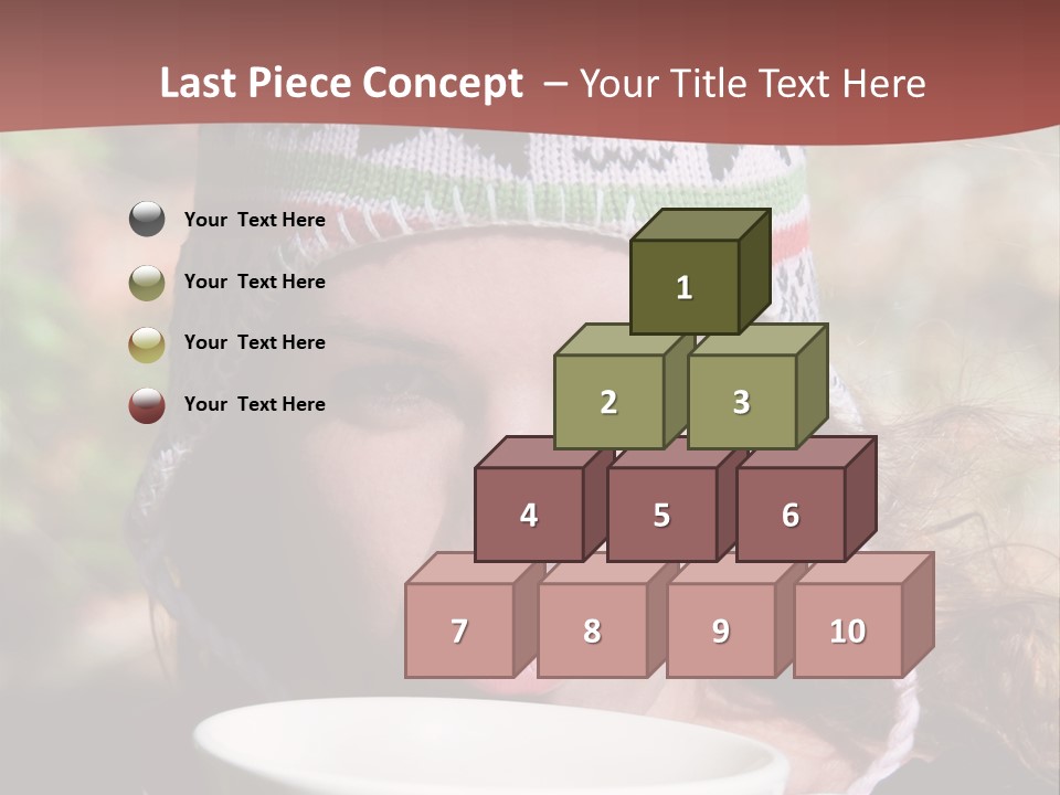 Woman Drinking Tea PowerPoint Template