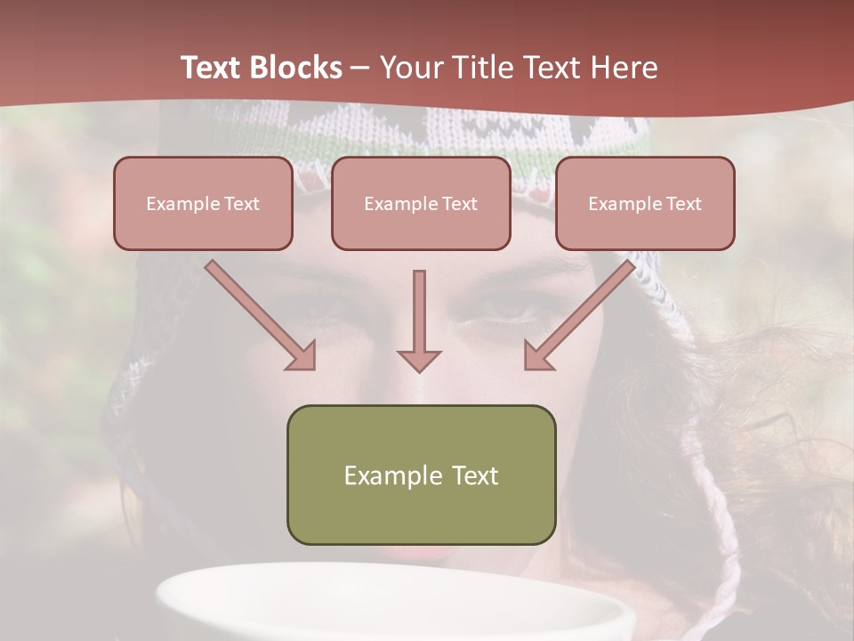 Woman Drinking Tea PowerPoint Template