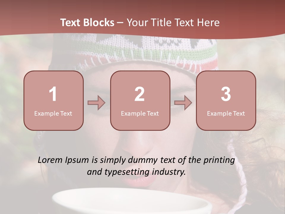 Woman Drinking Tea PowerPoint Template